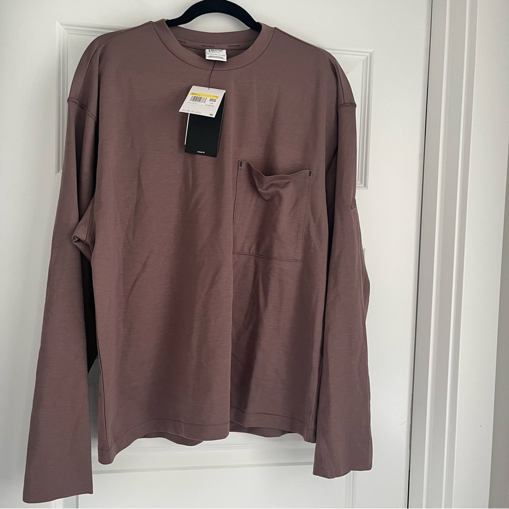 Men's Brown/Mauve Long Sleeve Shirt